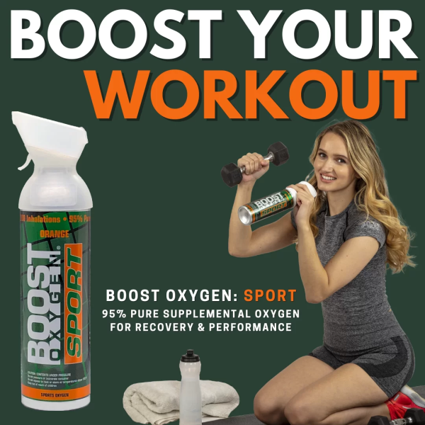 2x 10 Litres of Boost Sport Oxygen in a Can Supplemental - 200 Breath (Large) Supply