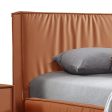 Louis Queen Bed Frame PU leather KD Slat in Wooden Legs Sale