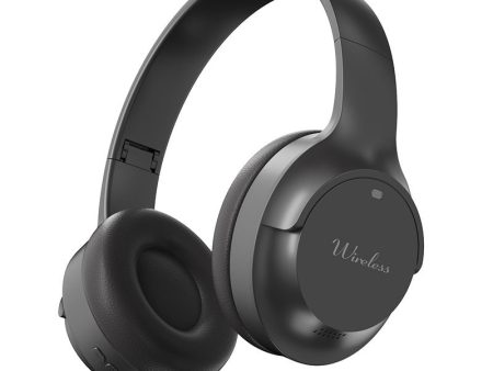 Black Wireless Bluetooth Headphones with Hi-Fi Bass, Foldable Design, and Card Slot Online Hot Sale