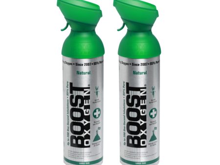 2pk 10 Litres of Boost Pure Oxygen in a Can Supplemental - 200 Breath (Large) Supply