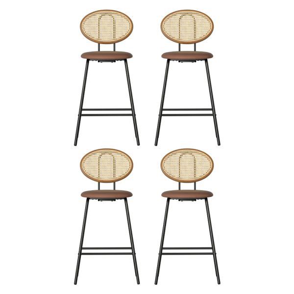 Artiss 4x Bar Stools PU Leather Stools Brown Hot on Sale