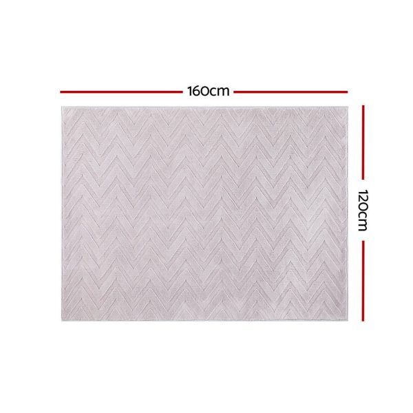 Artiss Floor Rugs 120x160cm Washable Area Mat Large Carpet Microfiber Ripple Hot on Sale