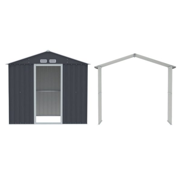 Giantz Garden Shed Outdoor Storage 2.15x1.74M Tool Workshop House w Extension Kit Fashion