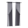 Artiss 2X 132x304cm Blockout Sheer Curtains Charcoal For Cheap