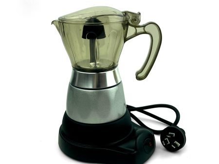 High Pressure Electric Moka Coffee Maker Cafeteria Espresso 4Cup PC & Aluminum Moka Coffee Pot Supply