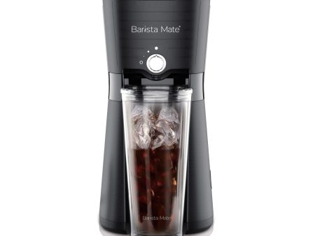 Digital Iced Coffee Maker w  10oz, Reusable Cup & Straw Included Fashion