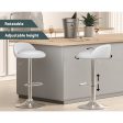 Artiss 2x Bar Stools PU Leather Gas Lift White Online Sale