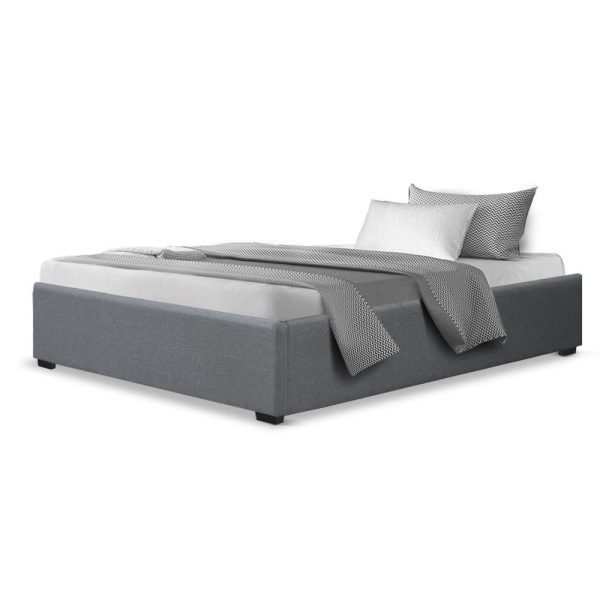 Artiss Bed Frame King Single Size Gas Lift Base Grey TOKI Sale