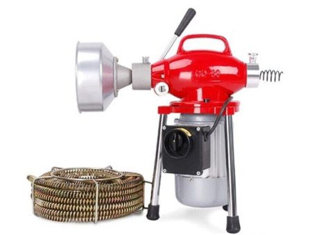 Electric Drain Cleaner Sewage Machine 400RPM Sewer Plumbing Snake Pipe 10M Colis For Discount