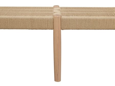 Kelly Loom Oak Bench (Natural) Discount