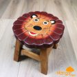 Kids Wooden Stool Lion Fashion