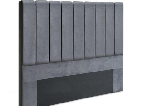 Artiss Bed Head Headboard Double Velvet - VELA Grey Discount