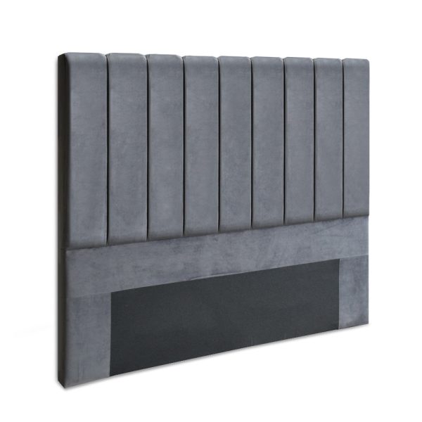 Artiss Bed Head Headboard Double Velvet - VELA Grey Discount