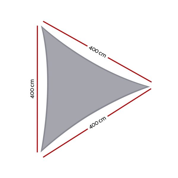 Instahut Waterproof Shade Sail Shade cloth Triangle Canopy 220GSM 4x4x4m Online Hot Sale