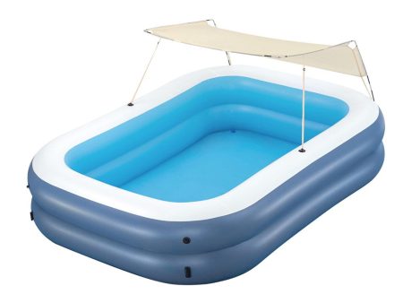 Bestway Kids Inflatable Pool Above Ground Splash Pool with Sunshade 254x178cm on Sale