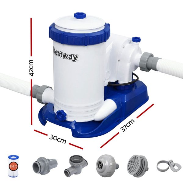 Bestway Pool Pump Cartridge Filter 2500GPH 9463L H Flowclear™ Filters Cleaner Sale