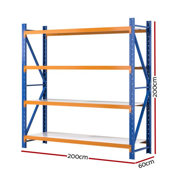 Giantz 2Mx2M Garage Shelving Warehouse Rack Pallet Racking Storage Shelf Blue Cheap