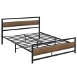 Artiss Bed Frame Queen Size Metal Base Mattress Platform Foundation Black DREW Sale