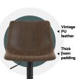 Artiss 4x Bar Stools Vintage Leather Swivel Gas Lift Brown Discount