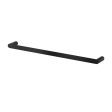 Towel Rail Rack Holder Single 600mm Wall Mounted Stainless Steel Black Online Sale