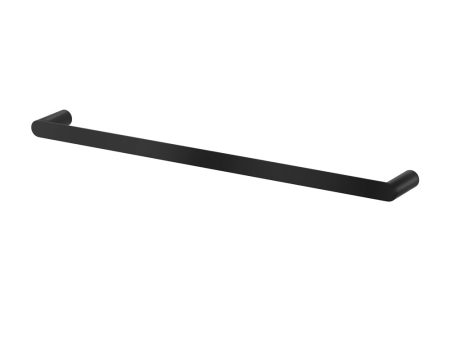 Towel Rail Rack Holder Single 600mm Wall Mounted Stainless Steel Black Online Sale