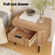 Artiss Bedside Table 2 Drawers Paulownia Wood Pine For Sale