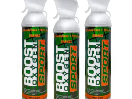 3x 10 Litres of Boost Sport Oxygen in a Can Supplemental - 200 Breath (Large) Online Hot Sale