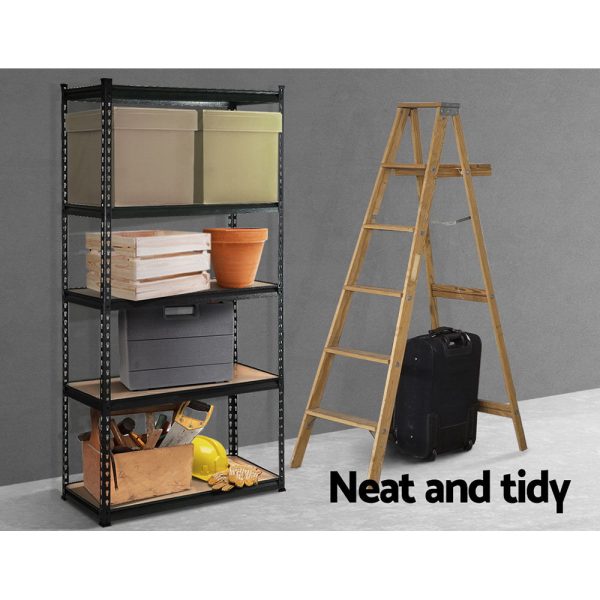 Giantz 1.5M Garage Shelving Warehouse Rack Pallet Racking Storage Shelve Black on Sale