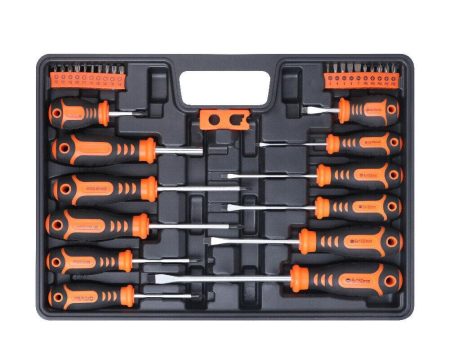 33Pc Magnetic Screwdriver Set Phillips Slotted Pozidrive Torx Power Bits Holder Fashion