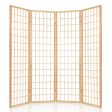 Artiss 4 Panel Room Divider Screen 174x179cm Natural Cheap