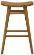 Aria Oval Solid Timber Counter Stool (Caramel) Sale