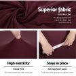 Artiss Sofa Cover Couch Covers 3 Seater Stretch Burgundy Online Hot Sale