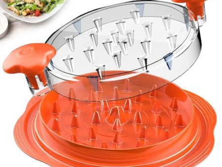 2pcs orange New Chicken Shredder - Effortless Chicken Breast Shredding Tool for Meal Prep and Baby Food Online now