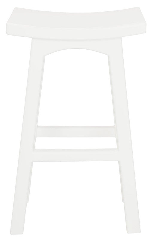 Tokyo Solid Mahogany Timber Barstool (White) Fashion