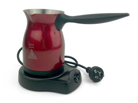 Red Electric Turkish Greek Arabic Coffee Maker Pot Automatic Sensor Anti Overflow For Discount