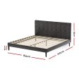 Artiss Bed Frame King Size LED Black RAVI Discount