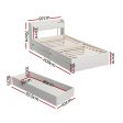 Artiss Bed Frame Single Size Mattress Base wtih Charging Ports 2 Storage Drawers Online Hot Sale