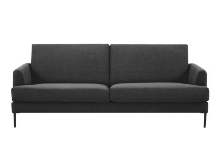 Ariya 3 Seater Sofa Fabric Uplholstered Lounge Couch - Charcoal Sale