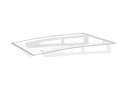 Instahut Window Door Awning Canopy 1mx1m Transparent Solid Sheet Aluminum Frame Sale