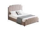 Santosa Champagne Velvet Bed - Queen Online Sale