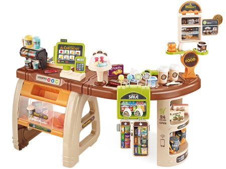 Keezi Kids Pretend Role Play Grocery Supermarket 52 Piece Playset Cash Register Cheap