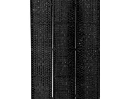 Artiss 3 Panel Room Divider Screen 123x170cm Woven Black Online now