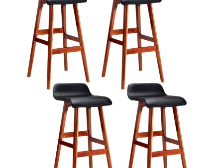 Artiss 4x Bar Stools Wooden Stool Black Online Hot Sale