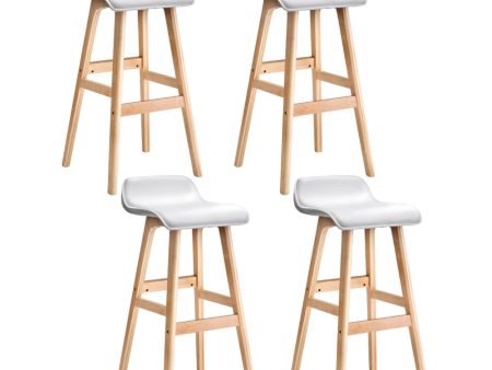 Artiss 4x Bar Stools Wooden Stool White For Cheap