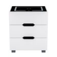 Artiss Smart Bedside Table 3 Drawers with Wireless Charging Ports LED White ADAD Sale