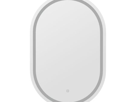 Embellir LED Wall Mirror With Light 50X75CM Bathroom Decor Oval Mirrors Vanity Sale