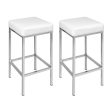 Artiss 4x Bar Stools Leather Padded Metal White Hot on Sale