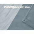 Artiss 2X 132x274cm Blockout Sheer Curtains Light Grey Online Sale