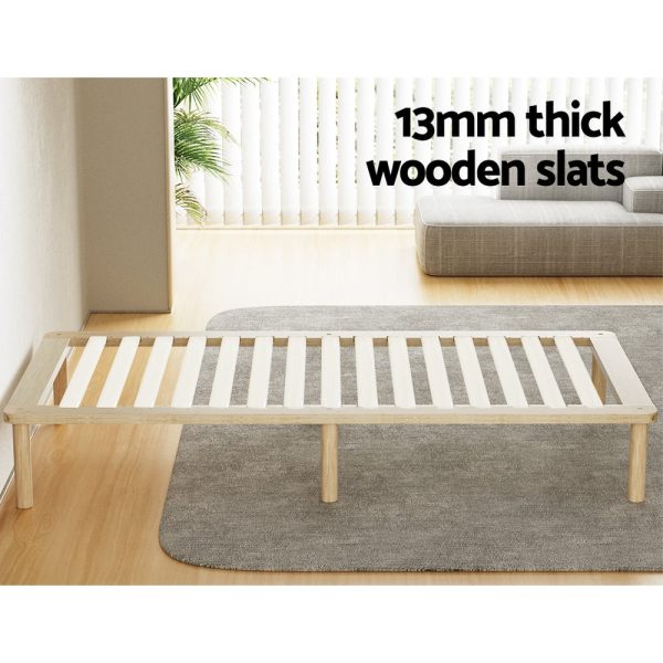 Artiss Bed Frame Single Size Wooden Base Mattress Platform Timber Pine AMBA Supply