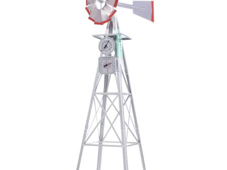 Garden Windmill 4FT 146cm Metal Ornaments Outdoor Decor Ornamental Wind Will For Discount